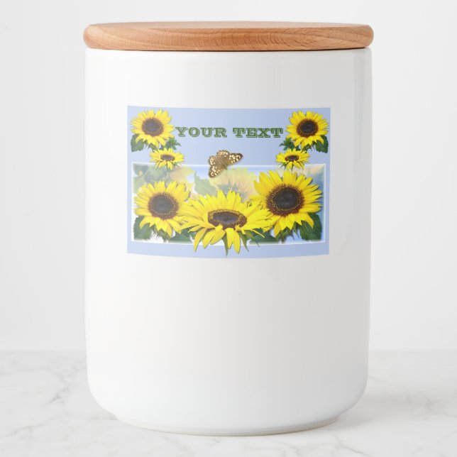 Rótulo Para Comida Girassóis (Frente)