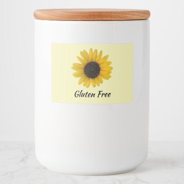 Rótulo Para Comida Girassol Personalizado (Frente)