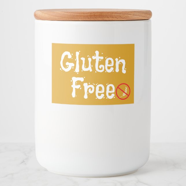 Rótulo Para Comida Gluten Free (Frente)