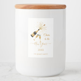 Rótulo Para Comida Gold Champagne Cheers New Year