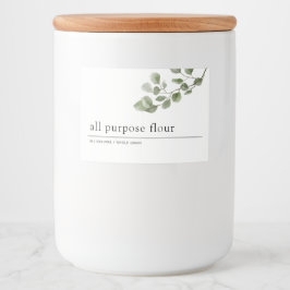 Rótulo Para Comida Greenery Pantry