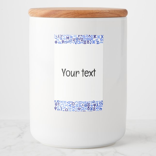 Rótulo Para Comida Grego (Frente)