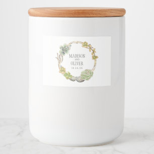 Rótulo Para Comida Grinalda dos Succulents, dos galhos e das pedras  