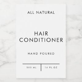Rótulo Para Comida HAIRCONDITIONER de armazenamento da organização de