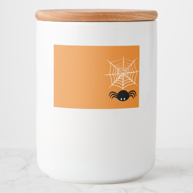 Rótulo Para Comida Halloween Spider Web (Frente)