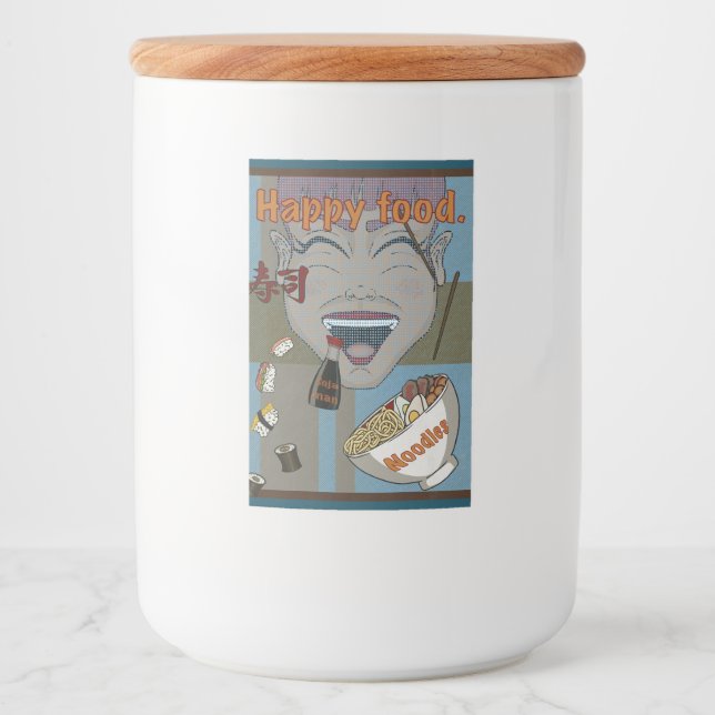 Rótulo Para Comida Happy food (Frente)