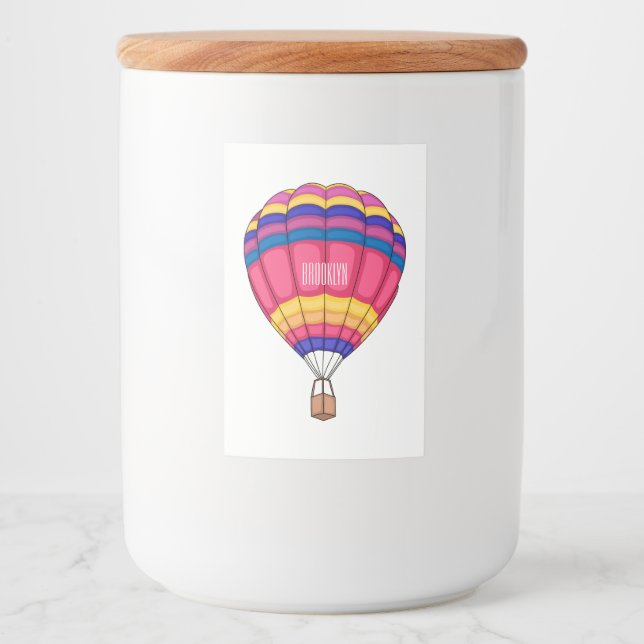 Rótulo Para Comida Hot air balloon cartoon illustration (Frente)