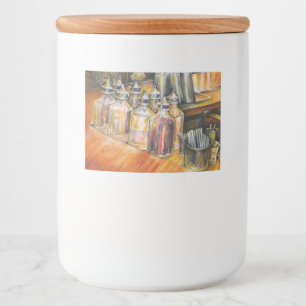 Rótulo Para Comida Ideografia da luz Ouro