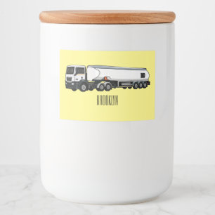 Rótulo Para Comida Ilustração de cartoon de transporte de combustível