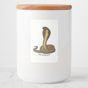 Rótulo Para Comida Ilustração de cobra da cobra castanha