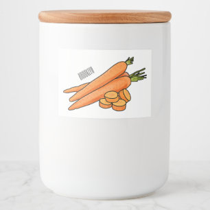 Rótulo Para Comida Ilustração de desenho animado