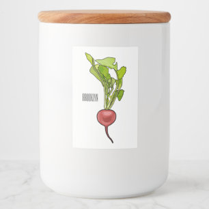Rótulo Para Comida Ilustração de desenho animado