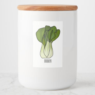 Rótulo Para Comida Ilustração de desenho animado Bok choy