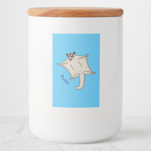 Rótulo Para Comida Ilustração de desenho animado com planador de a