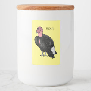 Rótulo Para Comida Ilustração de desenho animado de aves condor da Ca