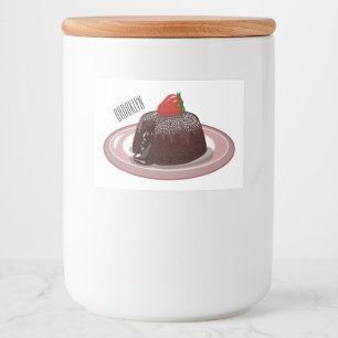 Rótulo Para Comida Ilustração de desenho animado de bolo de lava de c