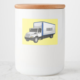 Rótulo Para Comida Ilustração de desenho animado de caminhão