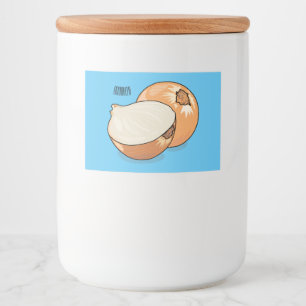 Rótulo Para Comida Ilustração de desenho animado de cebola