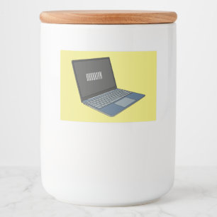 Rótulo Para Comida ilustração de desenho animado de laptop