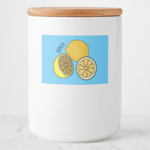 Rótulo Para Comida Ilustração de desenho animado de limão