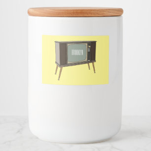 Rótulo Para Comida Ilustração de desenho animado de televisão