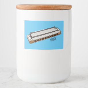 Rótulo Para Comida Ilustração de desenho da Harmonica