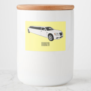 Rótulo Para Comida Ilustração de desenho da limusine