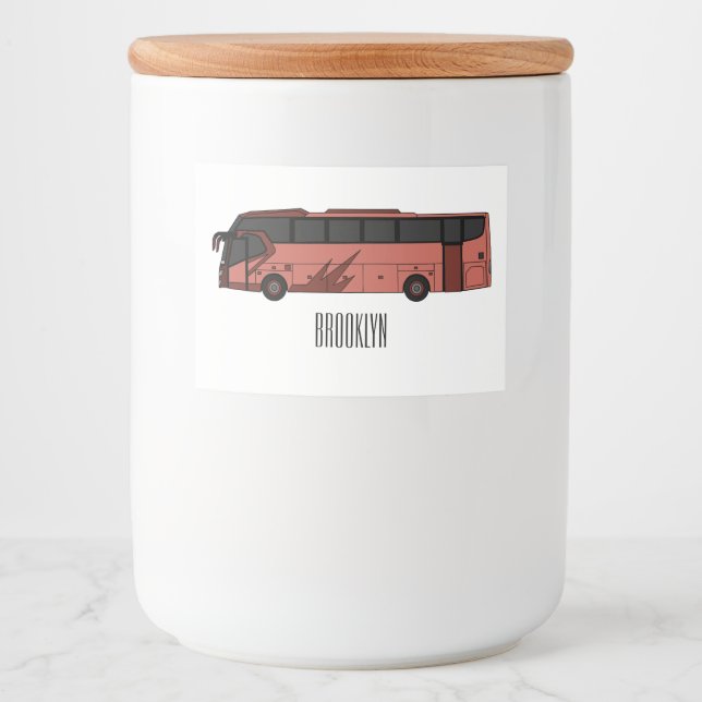 Rótulo Para Comida Ilustração de desenho de barramento (Frente)