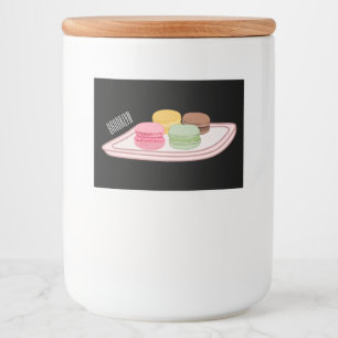 Rótulo Para Comida Ilustração de desenho de Macaron