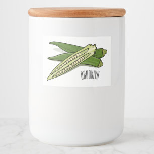 Rótulo Para Comida Ilustração de desenho de Okra
