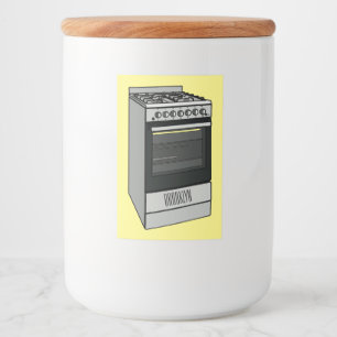 Rótulo Para Comida Ilustração de desenho do fogão elétrico