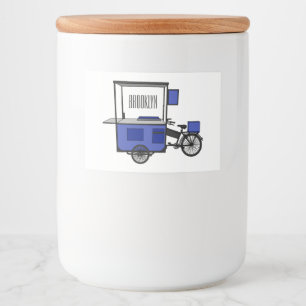 Rótulo Para Comida ilustração do desenho do carrinho de comida