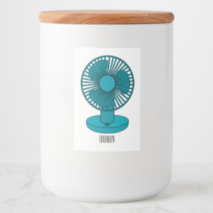 Rótulo Para Comida Ilustração do desenho do ventilador