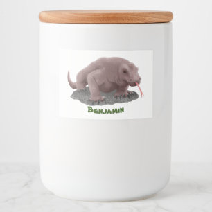 Rótulo Para Comida Ilustração do dragão Komodo