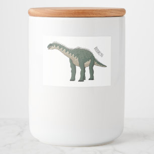 Rótulo Para Comida ilustração em desenho animado de Barapasaurus