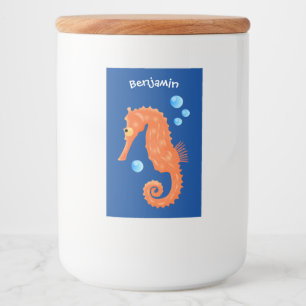 Rótulo Para Comida Ilustração em desenho animado de bolhas de cavalo-