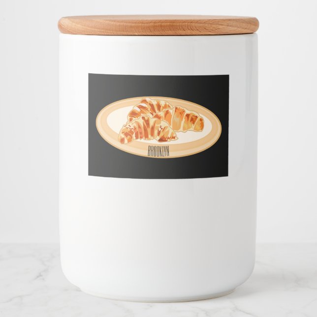 Rótulo Para Comida Imagem croissant (Frente)