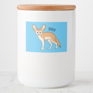 Rótulo Para Comida Imagem de desenho animado de fennec fox