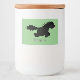 Rótulo Para Comida Imagem de desenho animado de pônei Shetland em ci