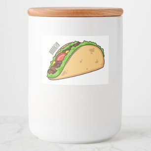 Rótulo Para Comida Imagem de desenho animado do Taco