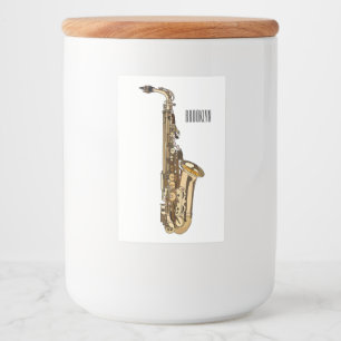 Rótulo Para Comida Imagem de desenhos saxofônicos