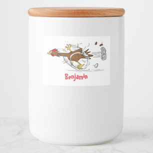 Rótulo Para Comida Imagem legal e engraçada de desenho animado de fr