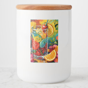 Rótulo Para Comida Impasto de pintura a óleo de coquetel de verão tro