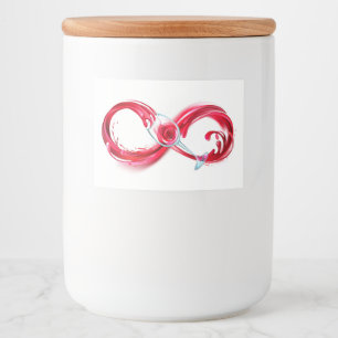 Rótulo Para Comida Infinidade com vinho tinto