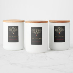 Rótulo Para Comida Ingredientes de Poção de Bruxaria do Halloween