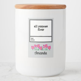 Rótulo Para Comida Jar Essencial de Pantera Personalizada