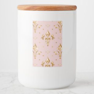 Rótulo Para Comida Jar Rosa de vidro regal
