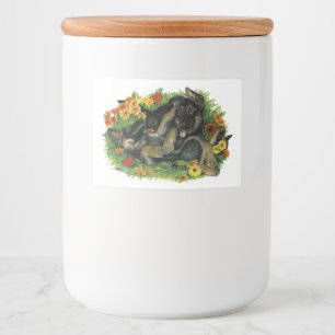 Rótulo Para Comida Jardim do filhote de cachorro