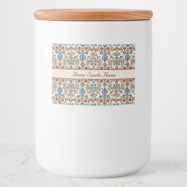 Rótulo Para Comida Jardim Norueguês, personalizado (Frente)