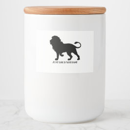 RÓTULO PARA COMIDA JUST LOUD NOT FAST